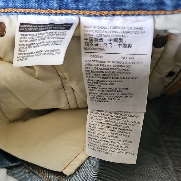 Levis 501 CT Size 27 Destroyed Distressed Indie Grunge Trendy Light Blue Jeans - Picture 11 of 14